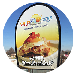 Wild Eggs Wind Jockey Banner